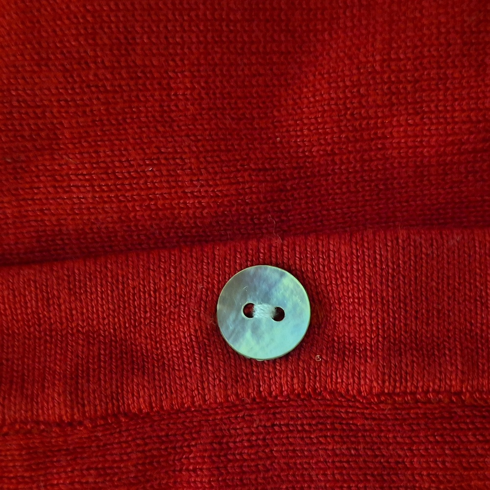 Red Button-Up Cardigan - Picture 4 of 12